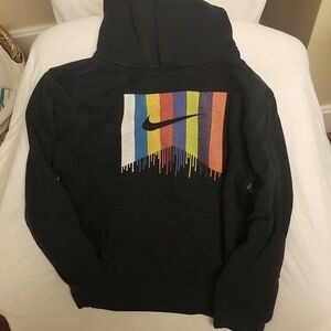 Youth Nike hoodie with dripping paint, size youth large